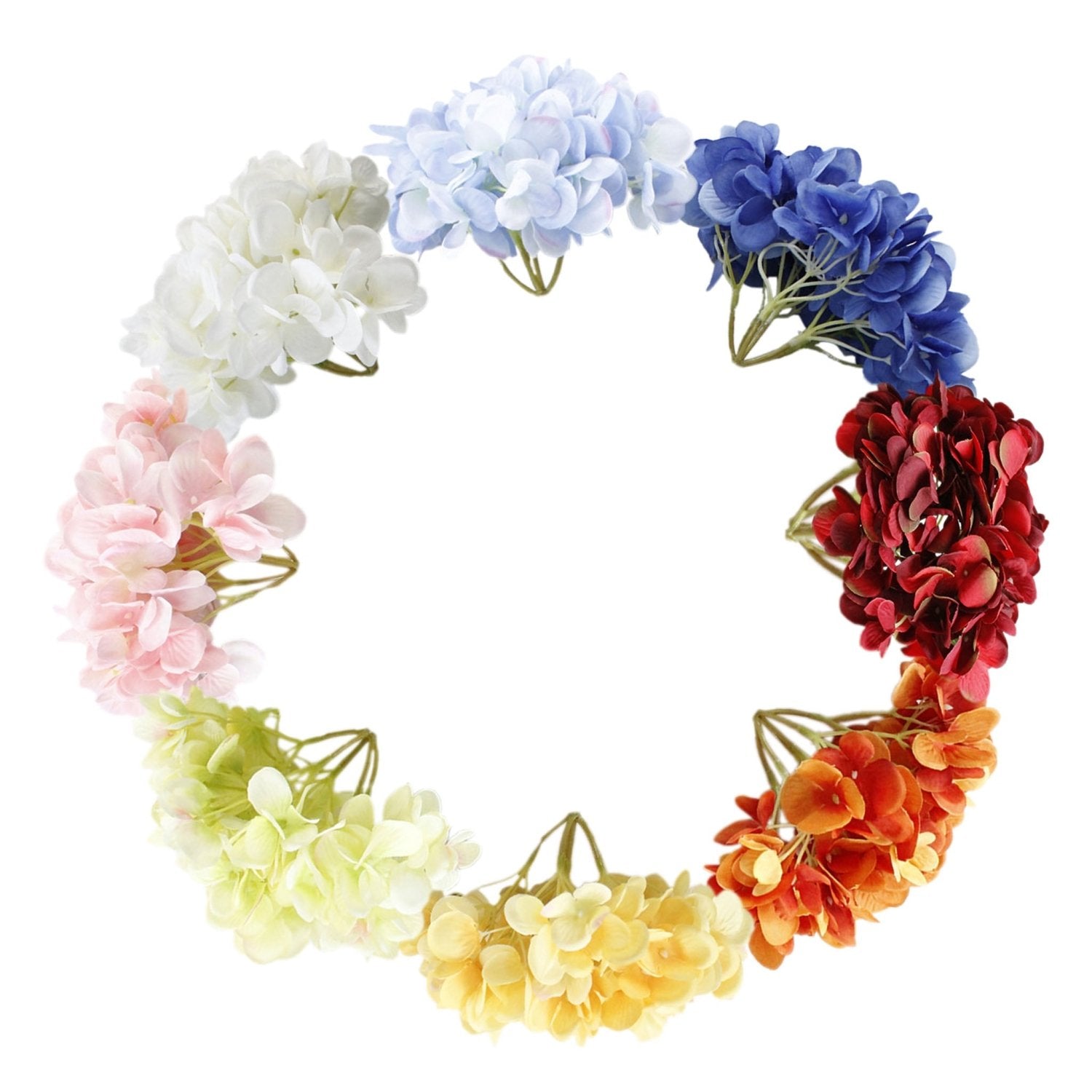 Silk Hydrangea Realist Artificial Hydrange Flowers - VANRINA