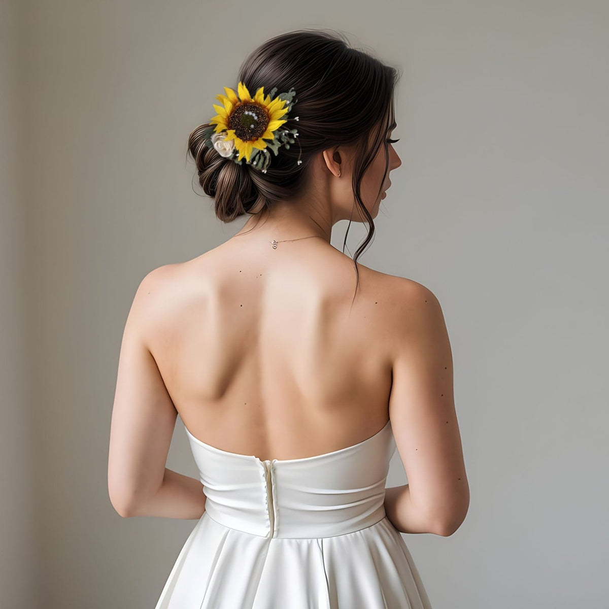 Silk Sunflower Bridal Headpiece Hair Accessory - VANRINA
