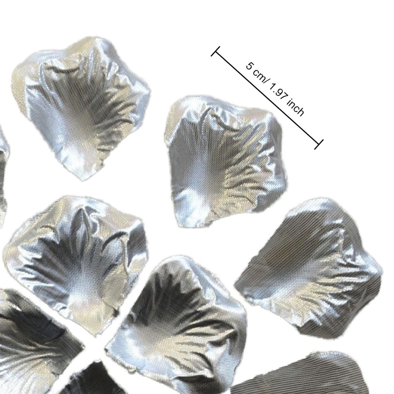 Silver Flower Petals Silk Rose Petals for Birthday Prom Party - VANRINA