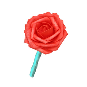 Simple Coral Boutonniere for Groom - VANRINA