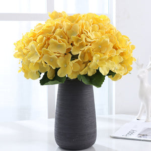 Small Artificial Hydrangea Bunch Blue White Pink Yellow - VANRINA