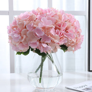 Small Artificial Hydrangea Bunch Blue White Pink Yellow - VANRINA