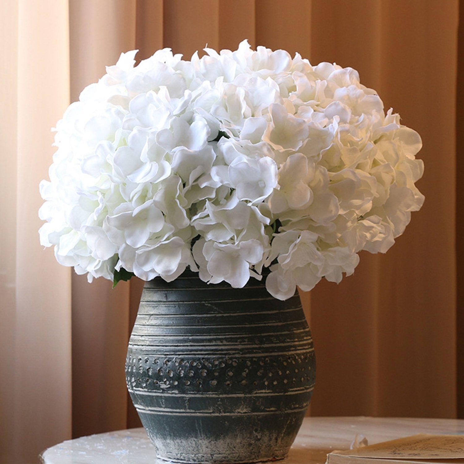 Small Artificial Hydrangea Bunch Blue White Pink Yellow - VANRINA