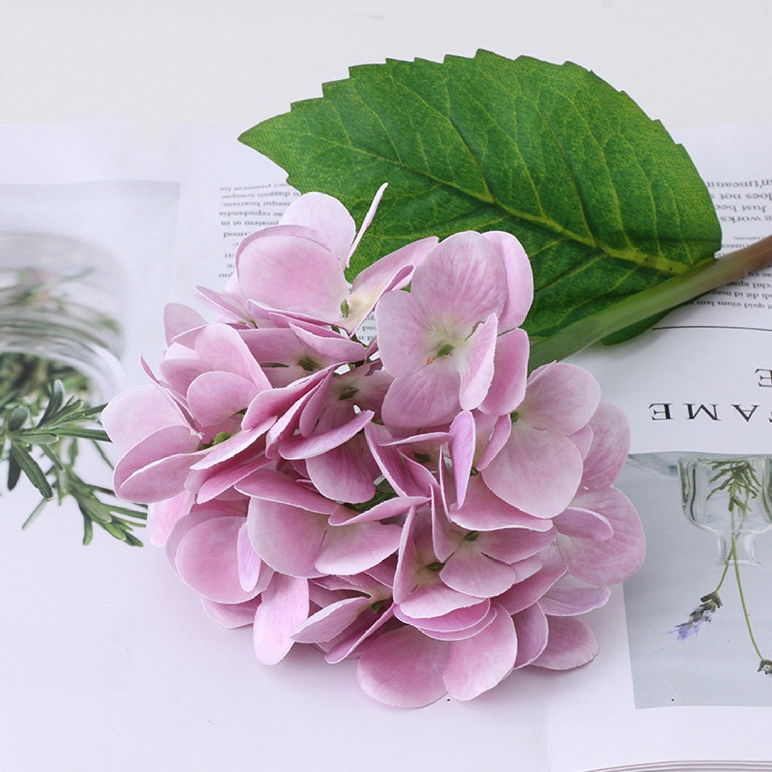 Small Blooms Fake Hydrangea Stem - VANRINA