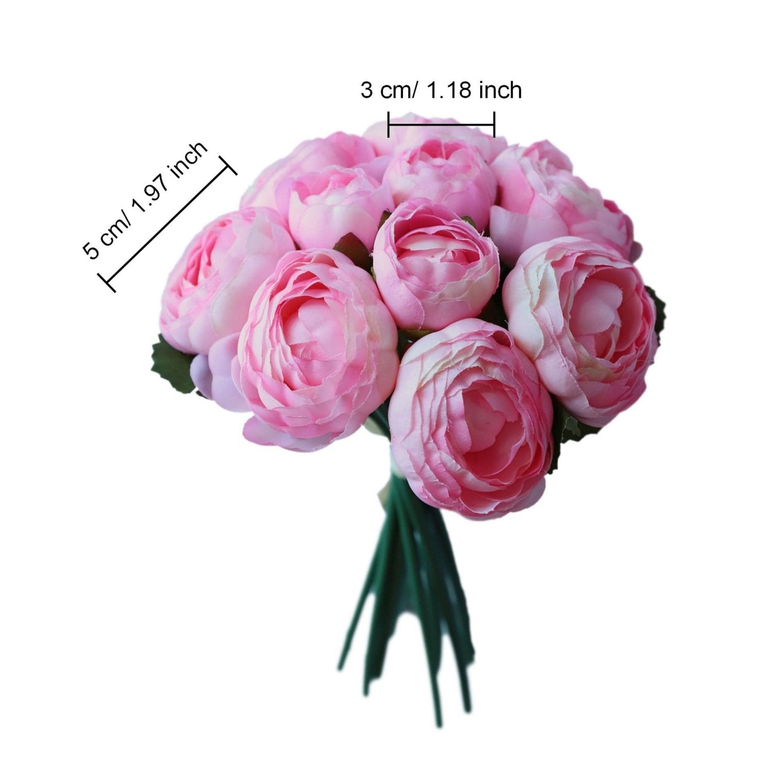 Small Silk Peony Ranunculus Flower Bouquet - VANRINA