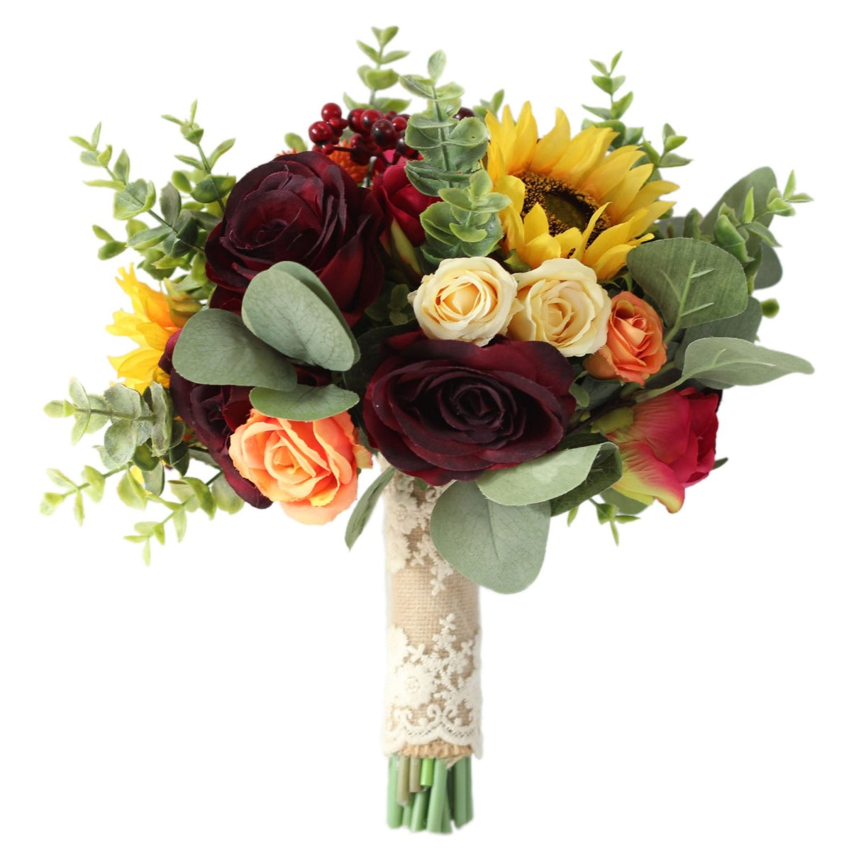 Sunflower Bridal Bouquet Rustic Fall Wedding Bouquet - VANRINA