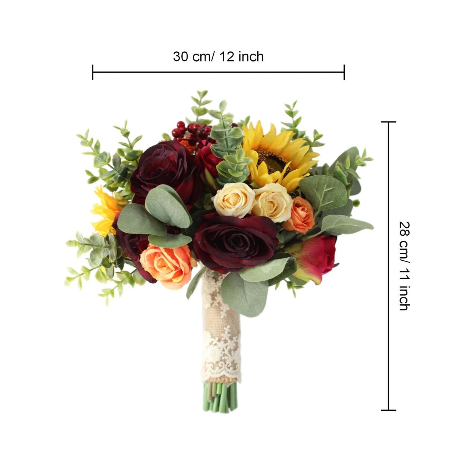 Sunflower Bridal Bouquet Rustic Fall Wedding Bouquet - VANRINA