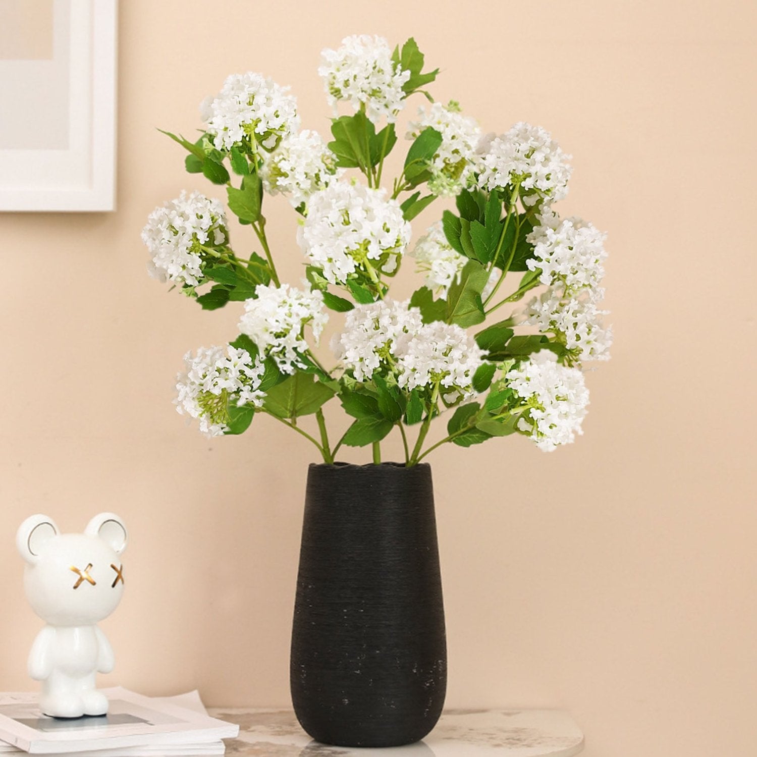 Tall Stem Artificial Silk Hydrangea Spray Flowers - VANRINA