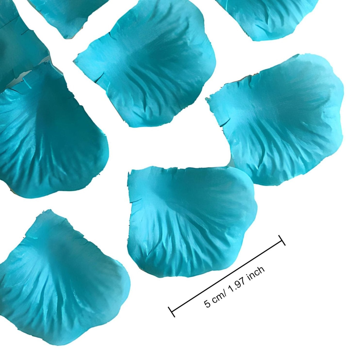 Teal Blue Flower Petals Fake Rose Petals Turquoise 500pcs - VANRINA