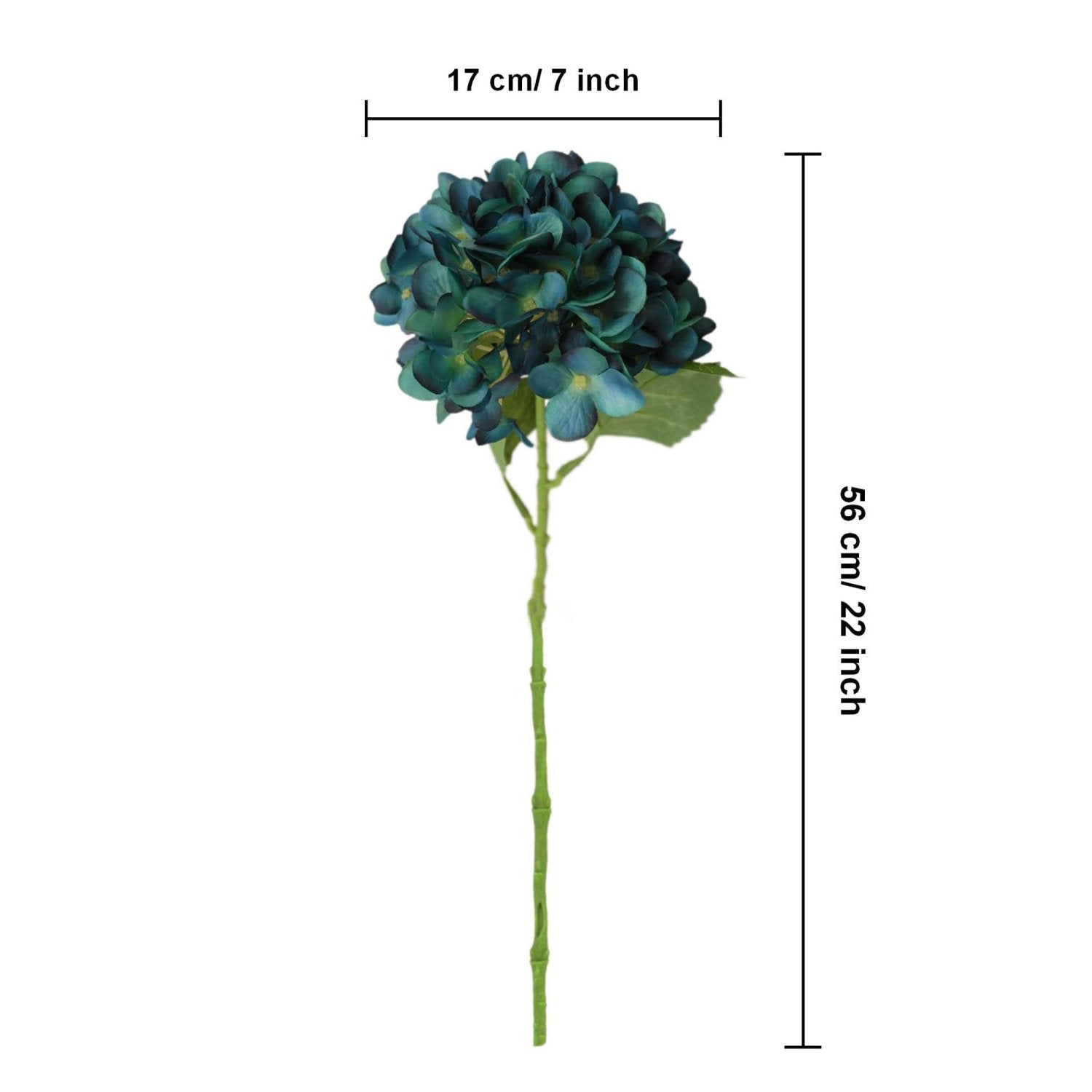 Teal Blue Wedding Flowers Artificial Hydrangea Floral Arrangement - VANRINA