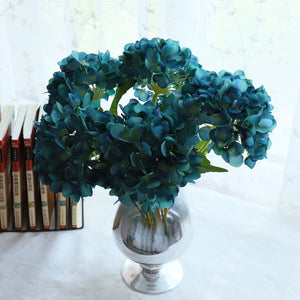 Teal Wedding Flowers Fake Hydrangea Bush - VANRINA