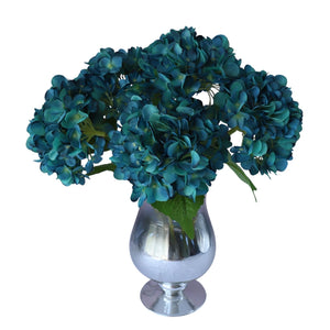 Teal Wedding Flowers Fake Hydrangea Bush - VANRINA