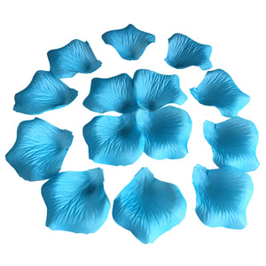 Turquoise Blue Petals Silk Rose Flowers Petals 1000pcs - VANRINA