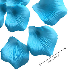 Turquoise Blue Petals Silk Rose Flowers Petals 1000pcs - VANRINA