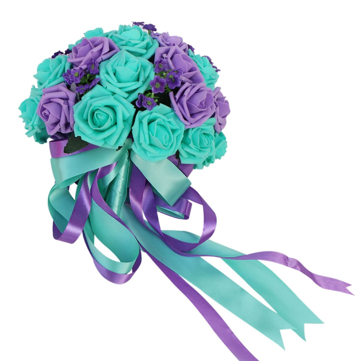 Turquoise Lavender Bridal Bouquet - VANRINA