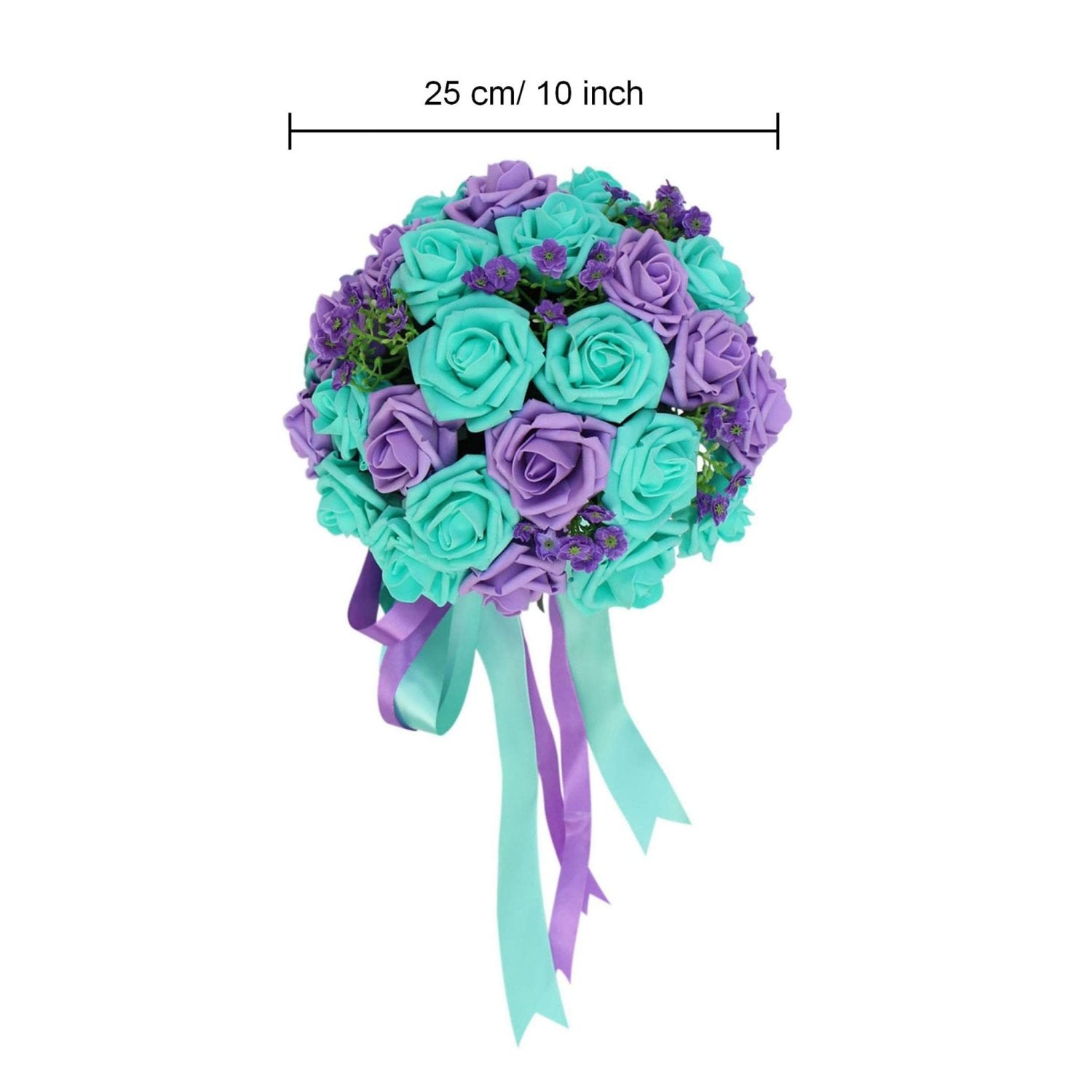 Turquoise Lavender Bridal Bouquet - VANRINA