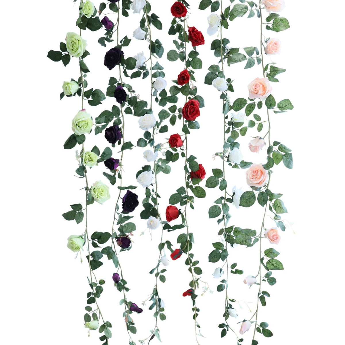 Wedding Arch Flower Vines Fake Rose Garlands for Home Indoor Outdoor - VANRINA