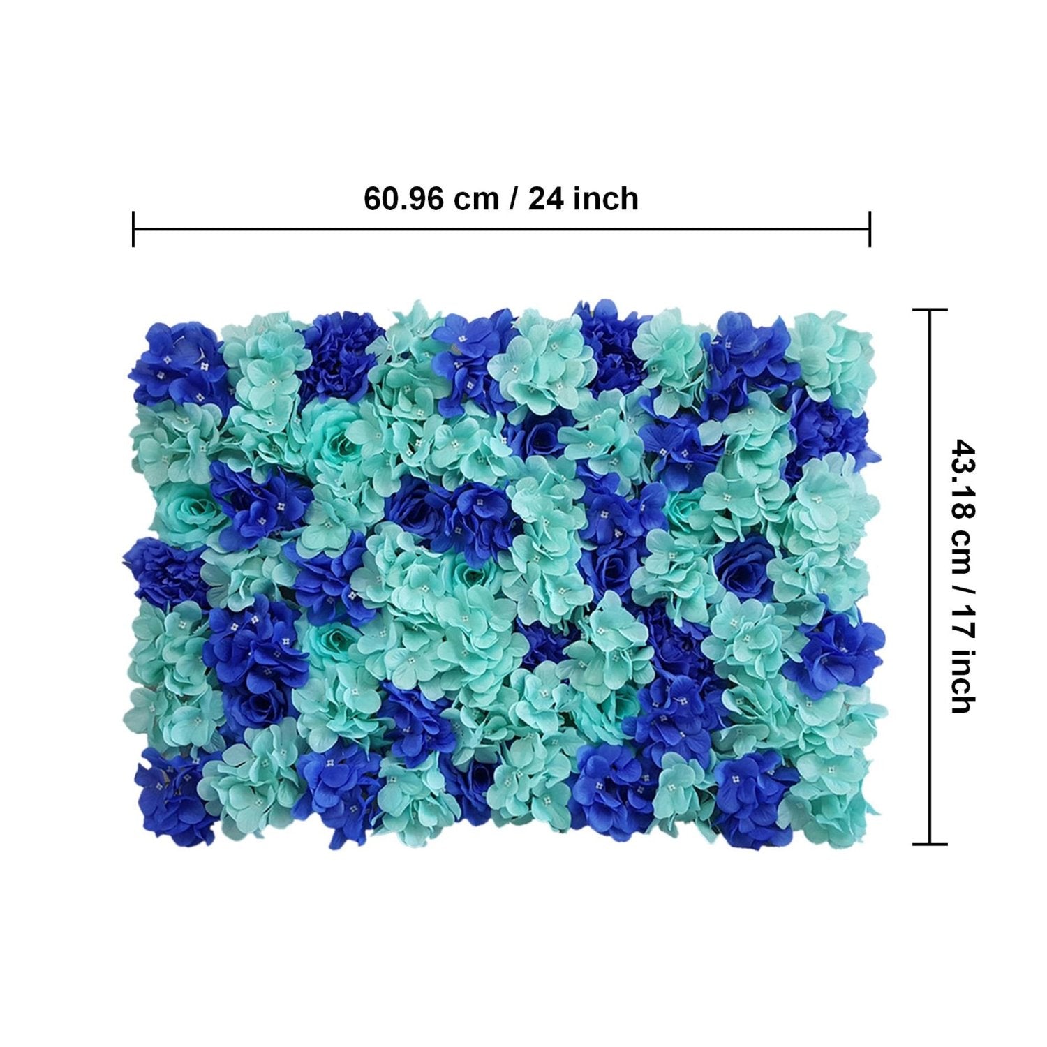 Wedding Backdrops Royal Pool Blue Floral Photography Background Flower Panel - VANRINA