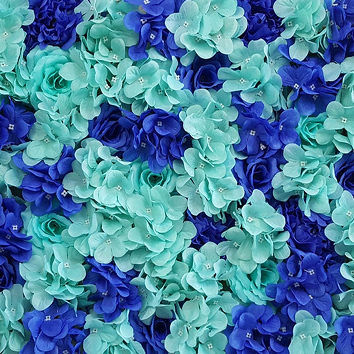 Wedding Backdrops Royal Pool Blue Floral Photography Background Flower Panel - VANRINA