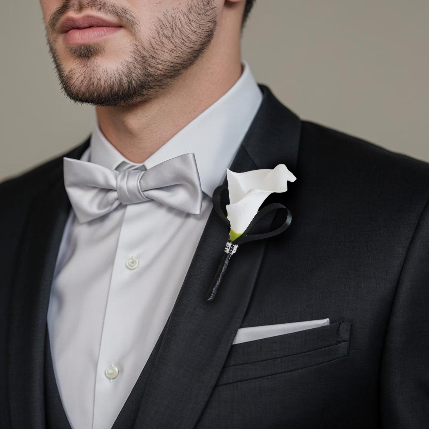 White Calla Lily Bouquets Boutonnieres Corsages - VANRINA