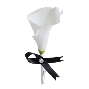 White Calla Lily Bouquets Boutonnieres Corsages - VANRINA