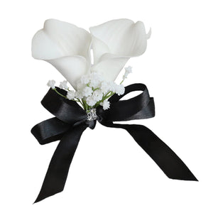 White Calla Lily Bouquets Boutonnieres Corsages - VANRINA