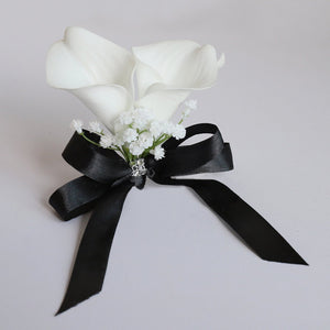 White Calla Lily Bouquets Boutonnieres Corsages - VANRINA