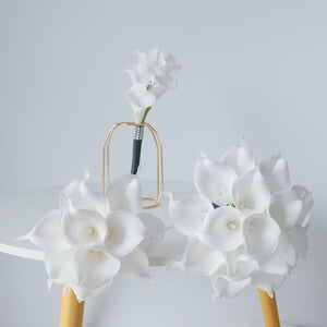 White Calla Lily Bouquets Boutonnieres Corsages - VANRINA