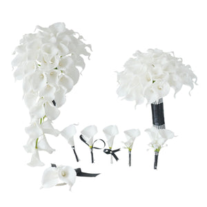 White Calla Lily Bouquets Boutonnieres Corsages - VANRINA