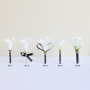 White Calla Lily Bouquets Boutonnieres Corsages - VANRINA