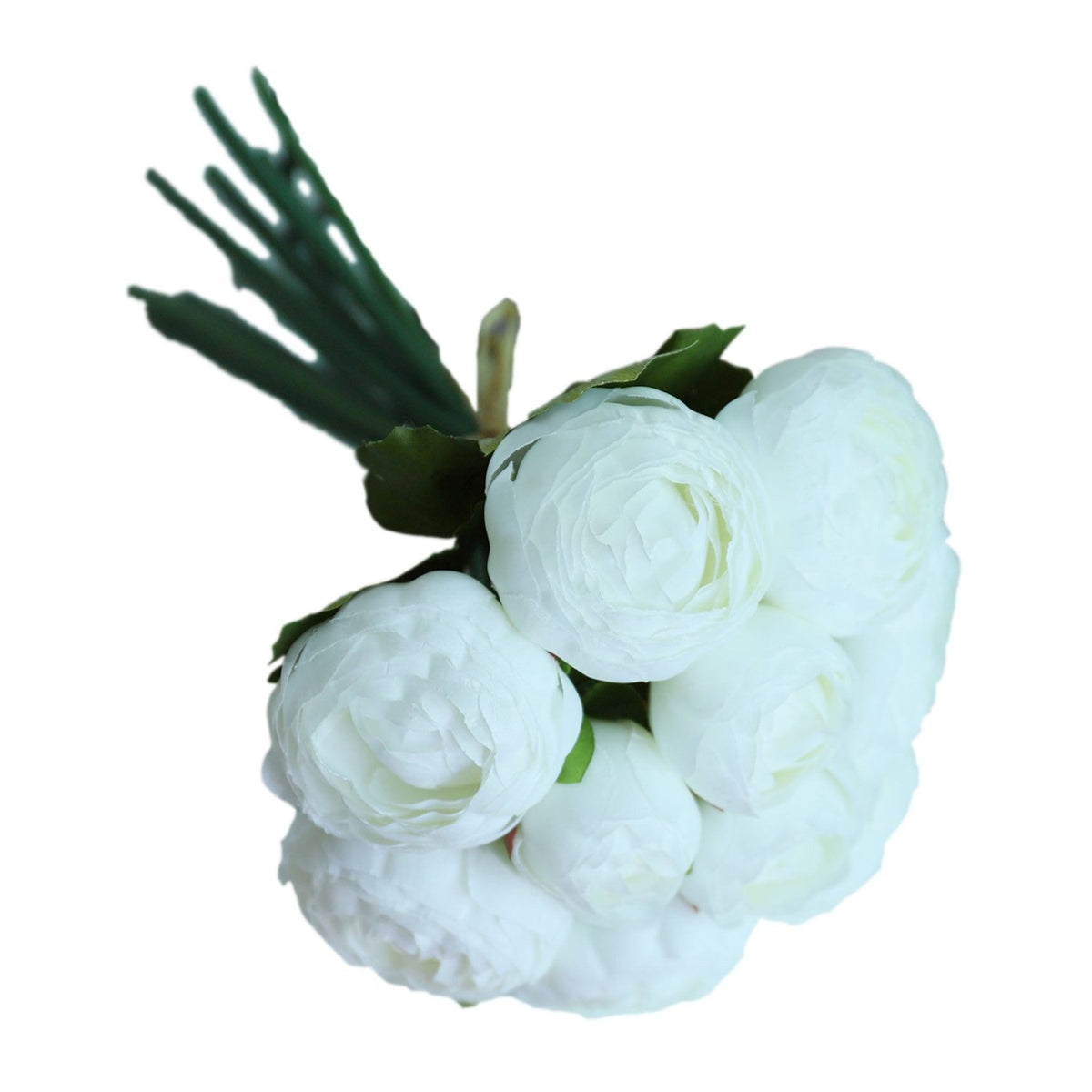 White Peony Bouquet for Bridal Bridesmaids Flowers Wedding Decor - VANRINA