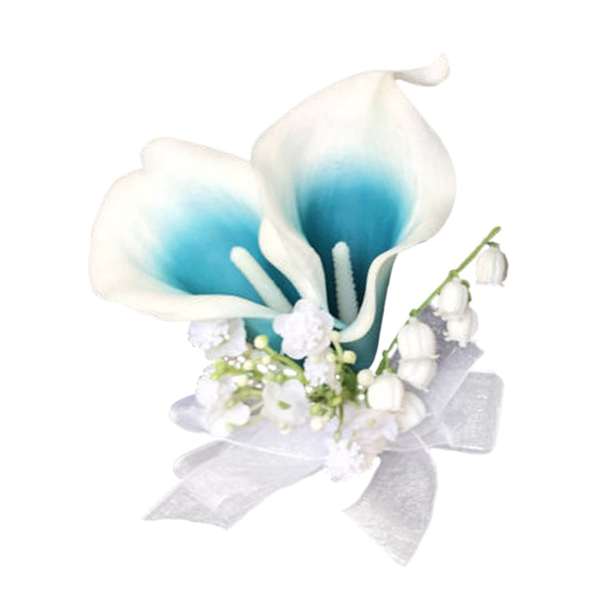 Wrist Corsage Prom Boutonniere Artificial Flowers Calla Lily - VANRINA