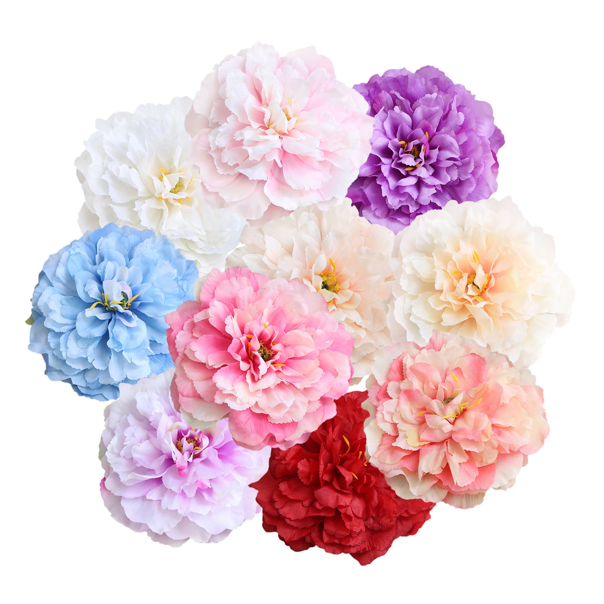 Bulk Large Peony Flowers Silk Flower Heads 6.3"