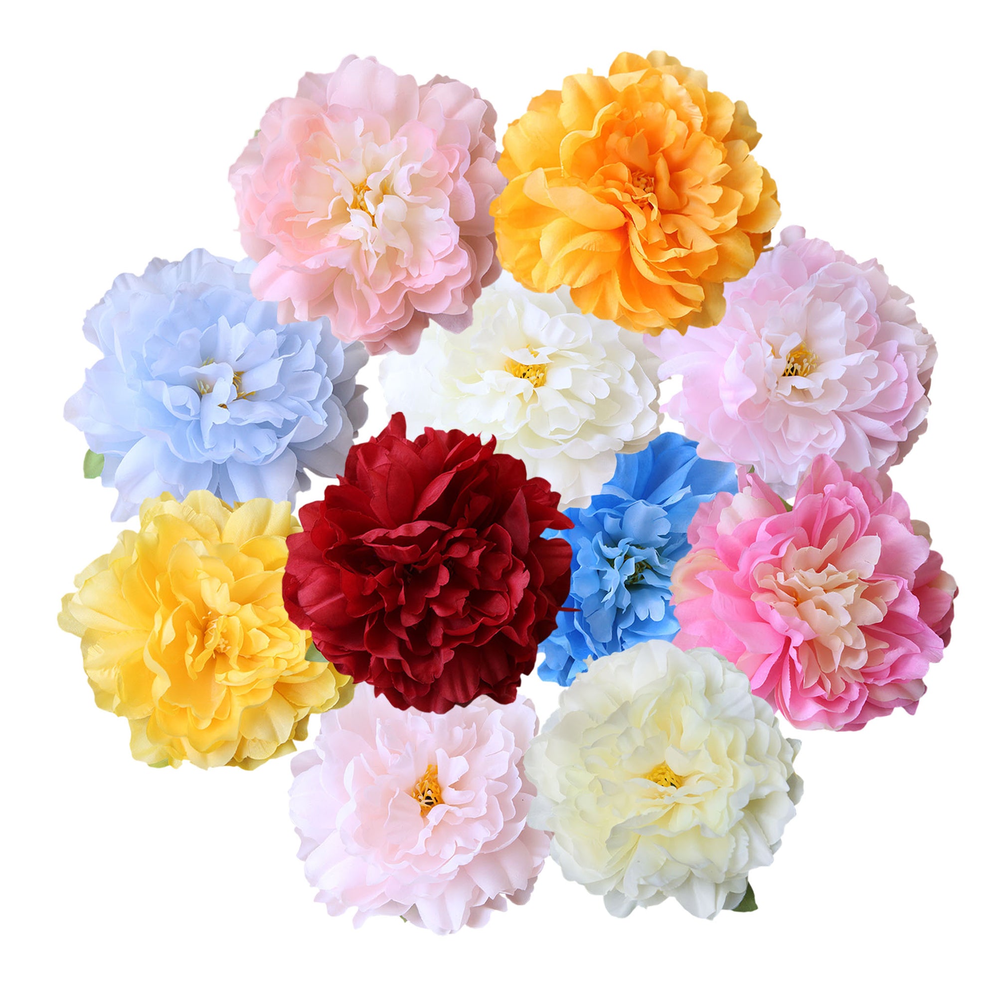 Silk Peony Flower Heads Artificial Peonies Large Flowers