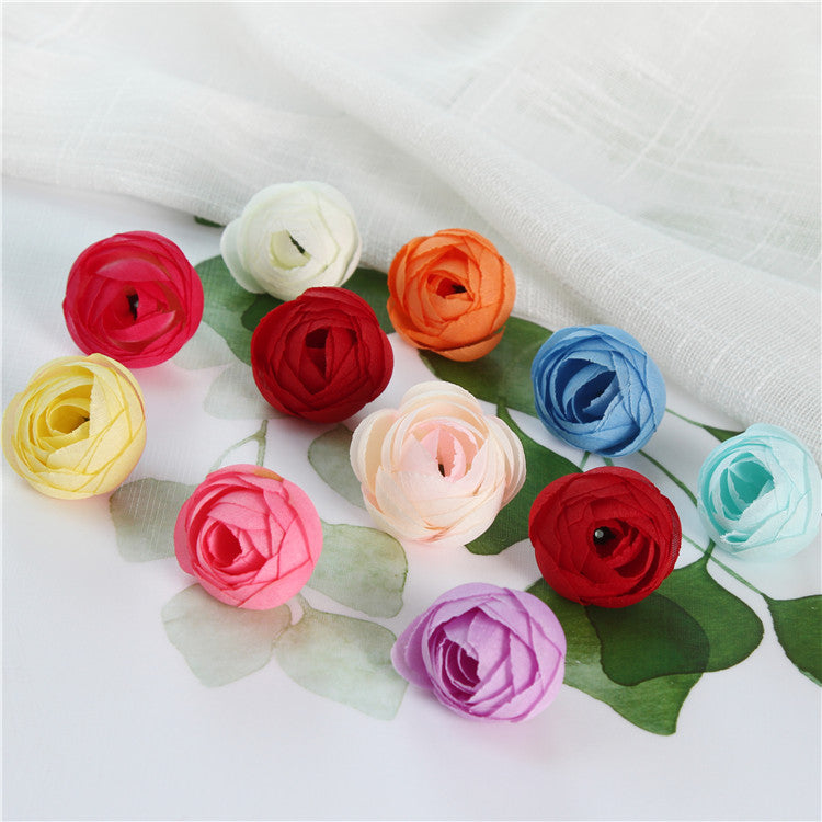 Silk Peony Small Flower Heads 100 Bulk Craft Flowers 13 Colors Artificial Floral Supplies