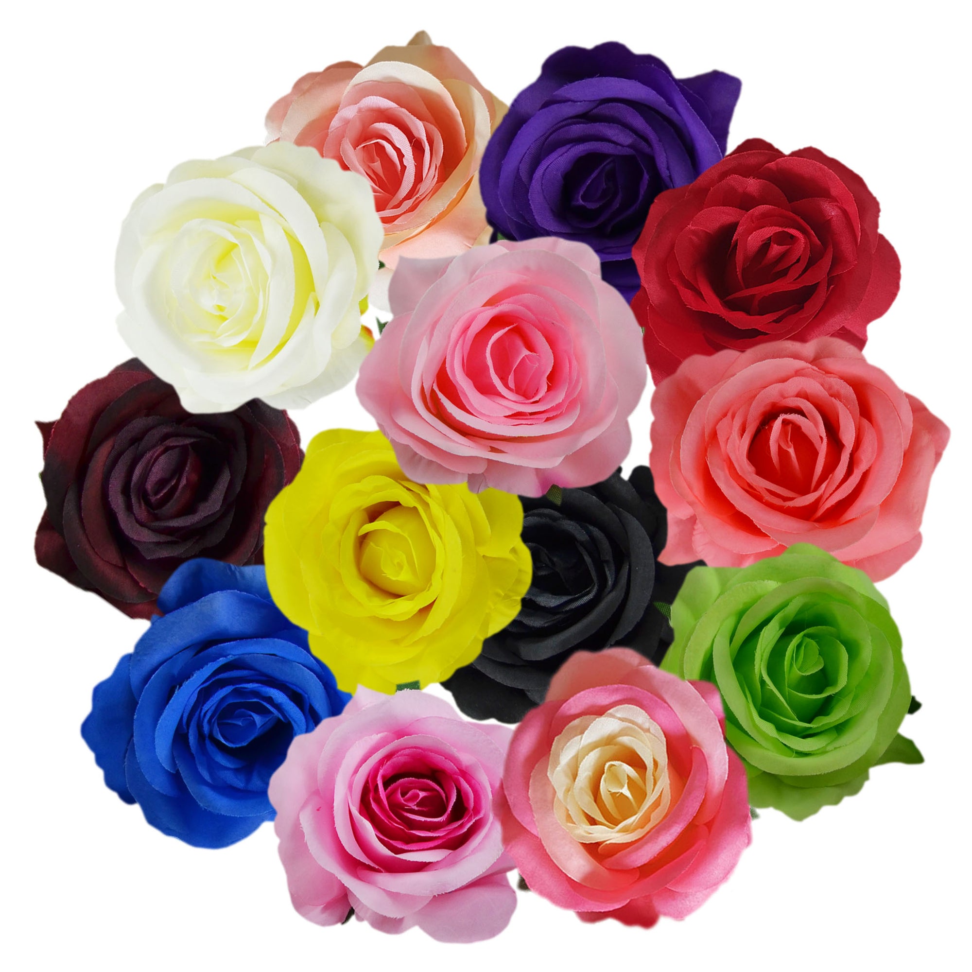 Silk Flowers Wholesale Roses Heads 3 inch 100pcs