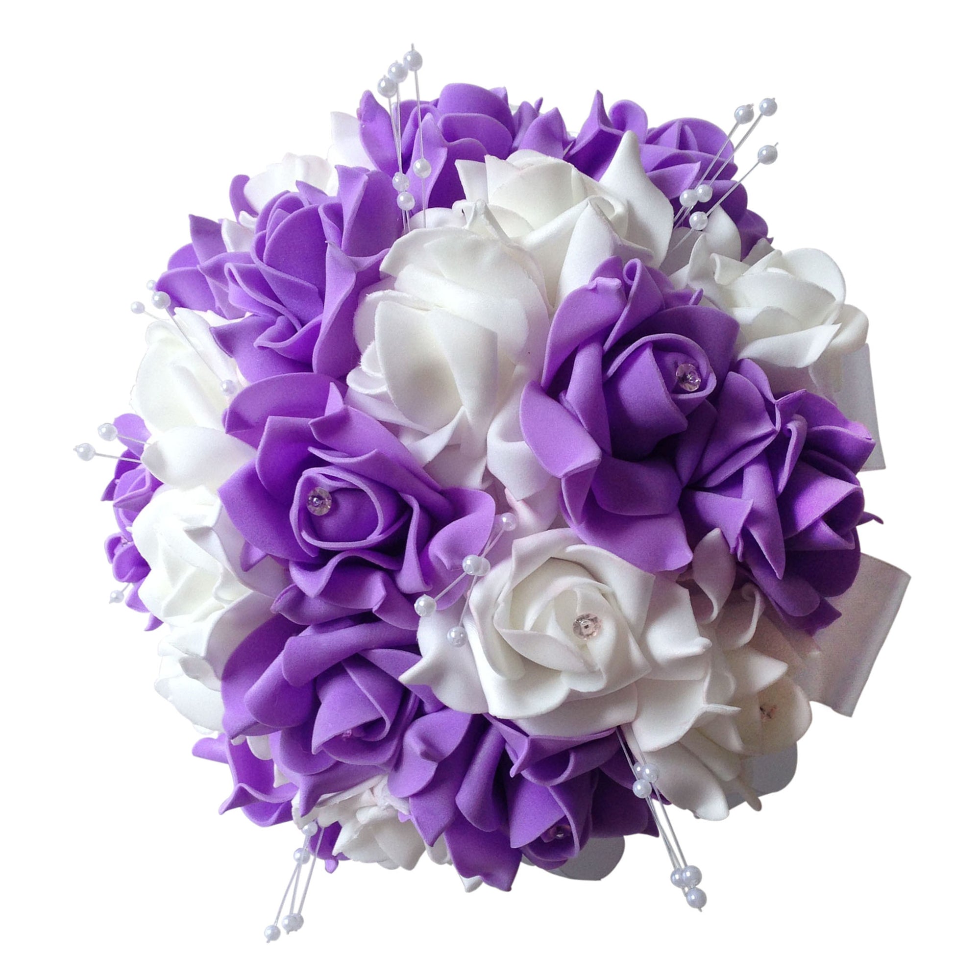 Lavender White Rose Flower Bouquet