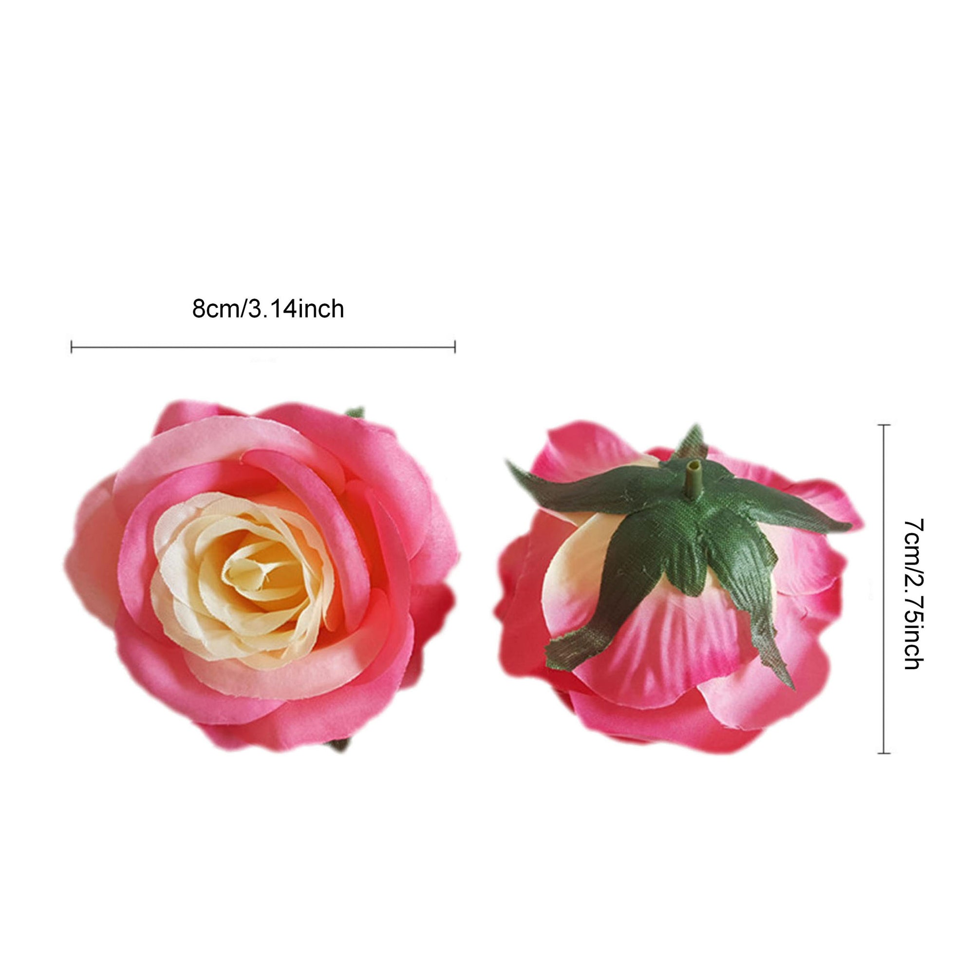 Silk Flowers Wholesale Roses Heads 3 inch 100pcs
