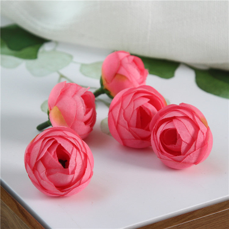 Silk Peony Small Flower Heads 100 Bulk Craft Flowers 13 Colors Artificial Floral Supplies