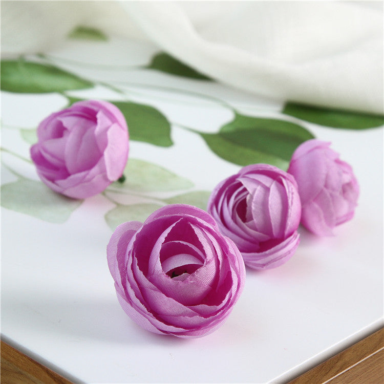 Silk Peony Small Flower Heads 100 Bulk Craft Flowers 13 Colors Artificial Floral Supplies