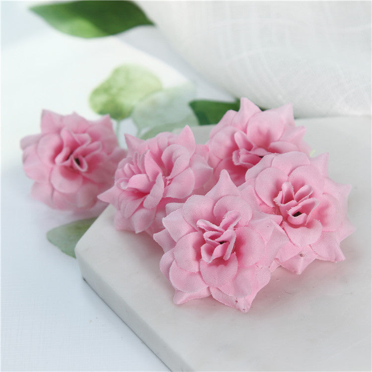 Small Silk Roses Flowers in Bulk Flocking Flowers 100 pcs for Hairpins -  VANRINA