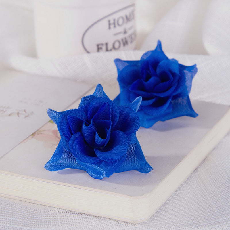 Silk Rose Heads Small Artificial Flowers 100PCS