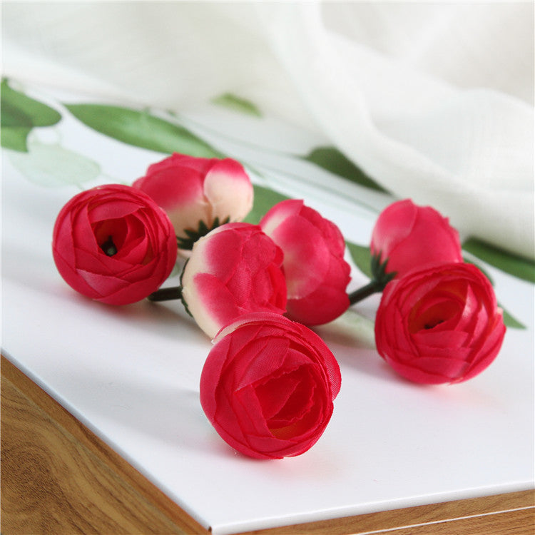 Silk Peony Small Flower Heads 100 Bulk Craft Flowers 13 Colors Artificial Floral Supplies