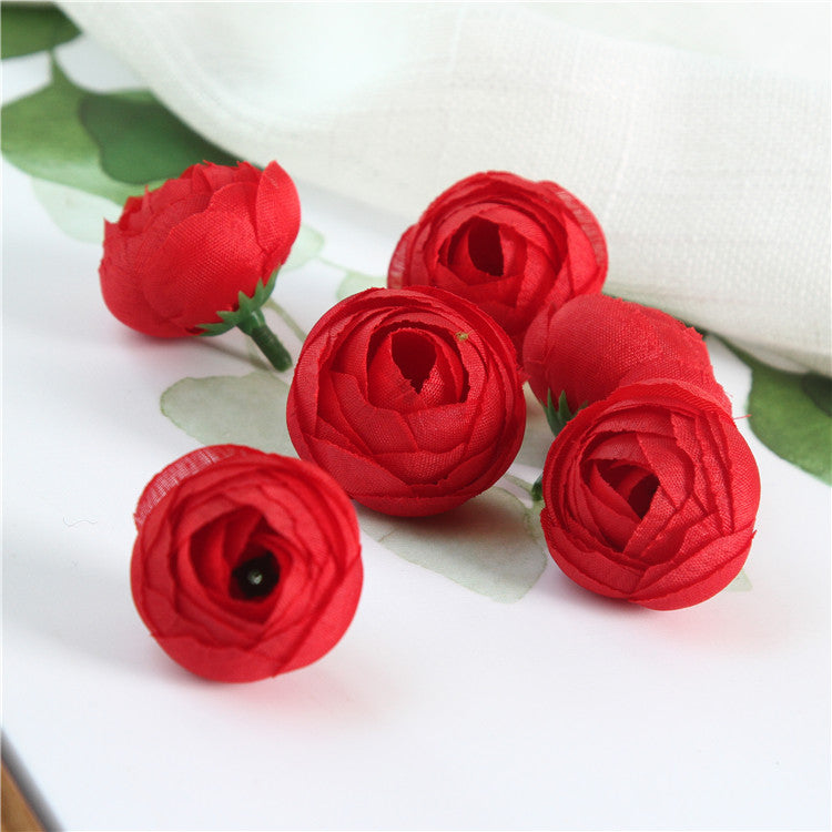 Silk Peony Small Flower Heads 100 Bulk Craft Flowers 13 Colors Artificial Floral Supplies