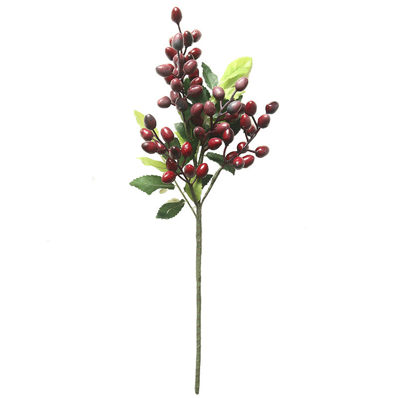 Artificial Berry Plants Olive Fruit Beans 5 Branches