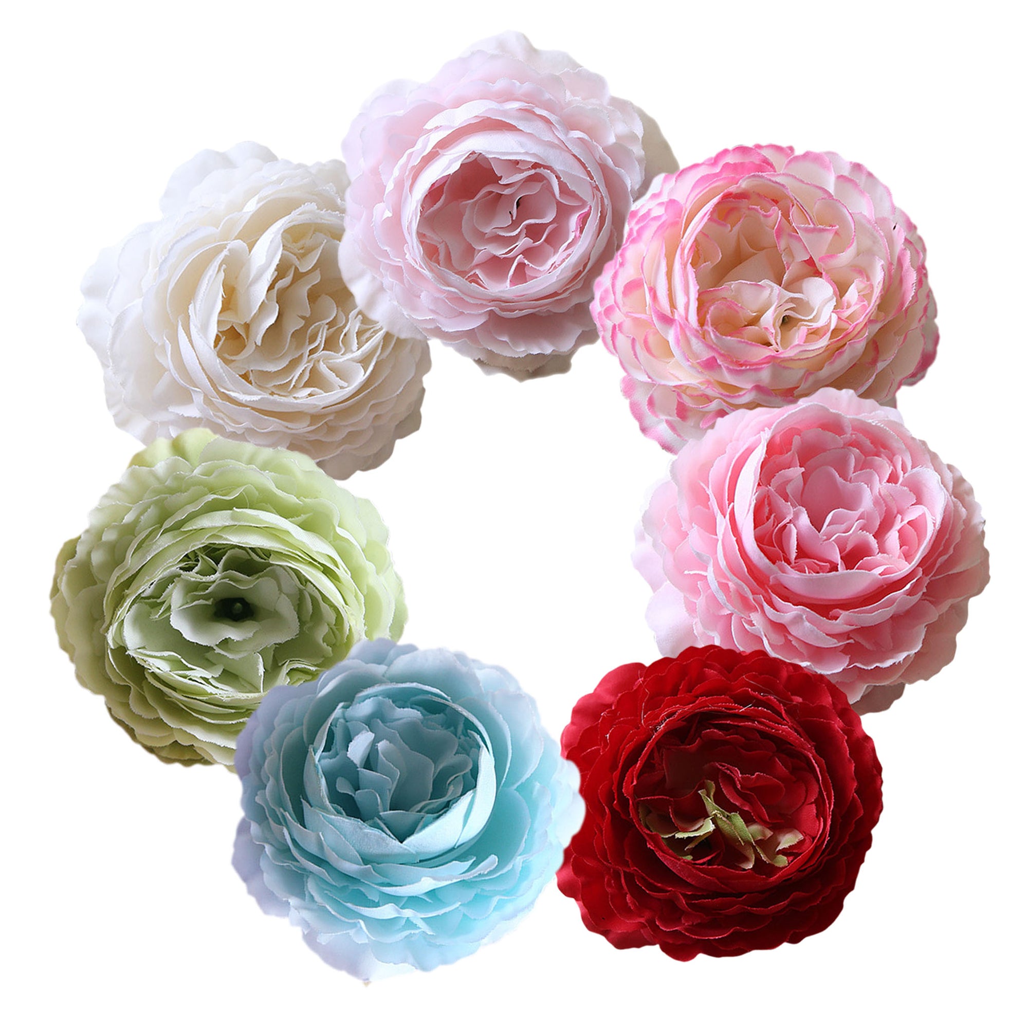 Silk Ranunculus Fake Flowers Bulk for Crafts Home Decor