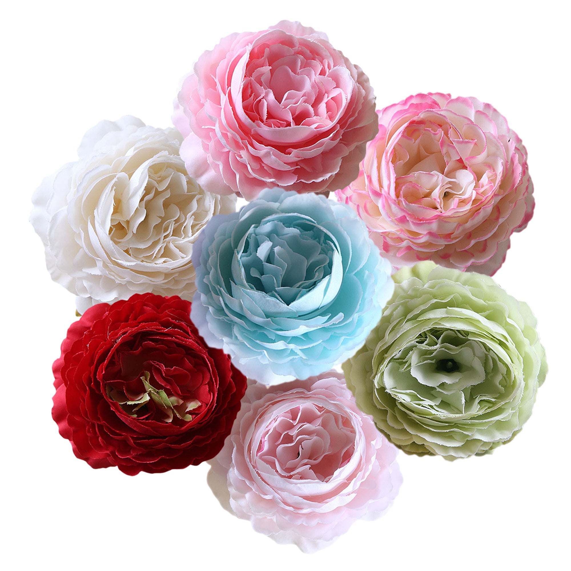 Silk Ranunculus Fake Flowers Bulk for Crafts Home Decor