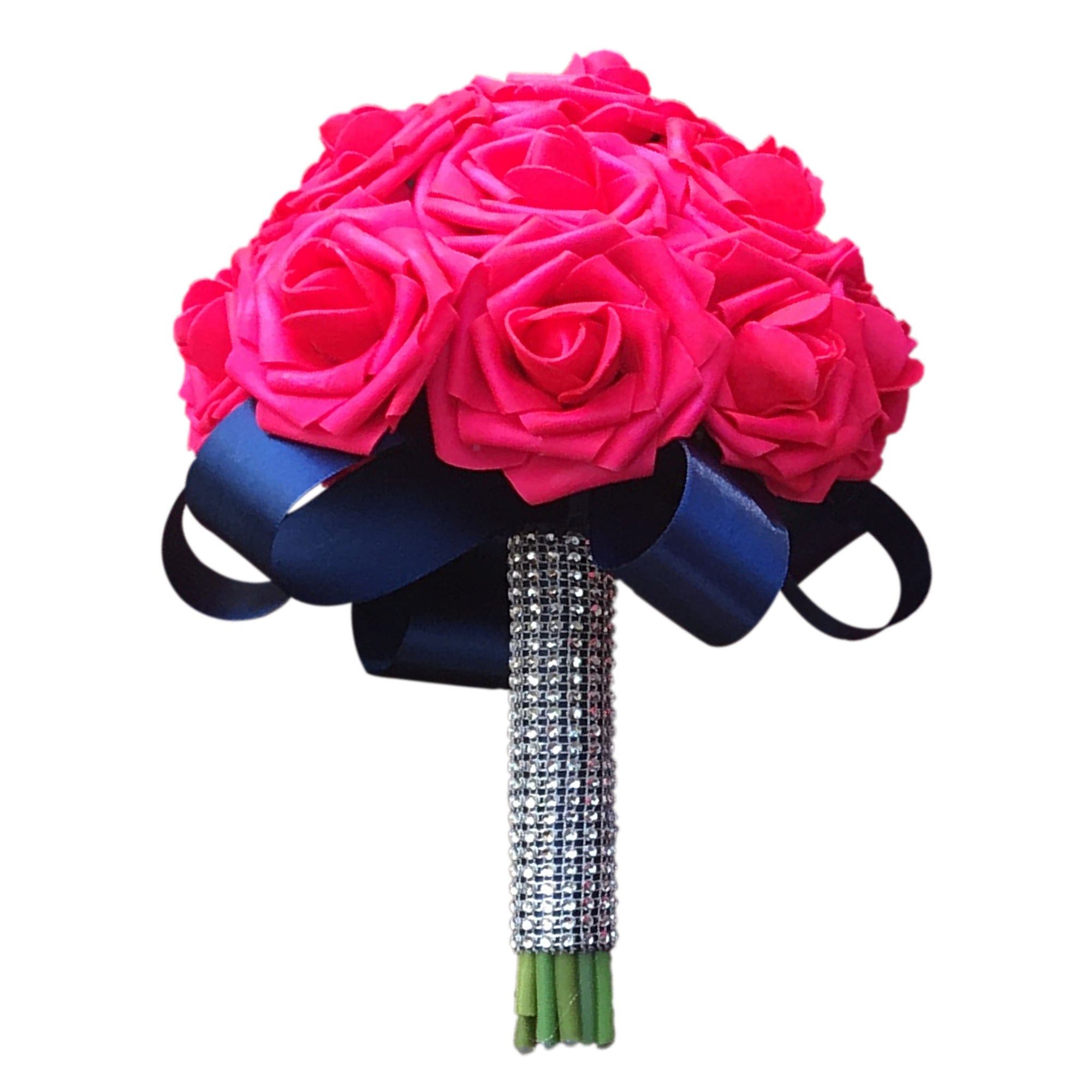 Bridal Hot Pink Bouquets Sets Corsages and Boutonnieres