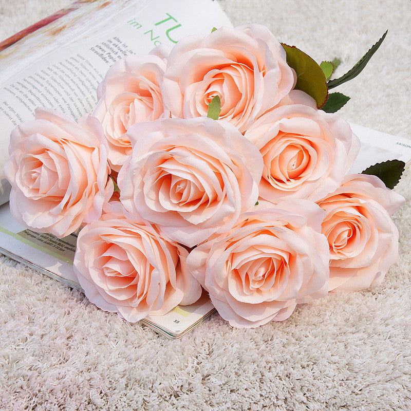 blush peach rose bouquet