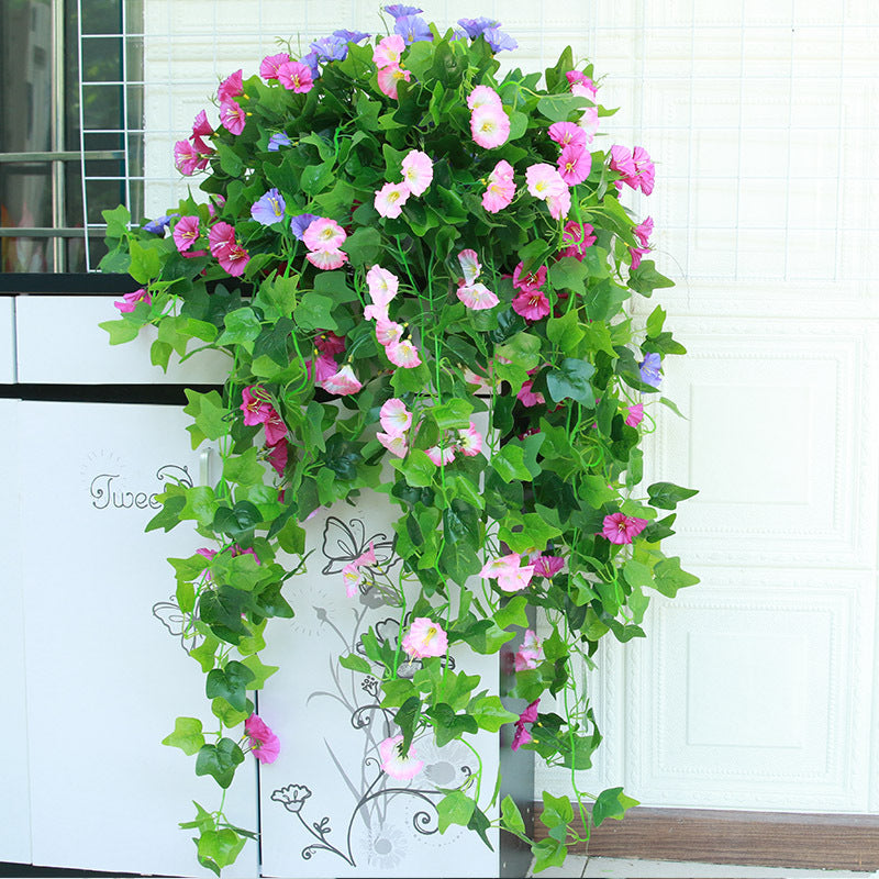 hanging ivory plant Artificial Ivy Morning Glory Hanging Flower Vines Fuchsia